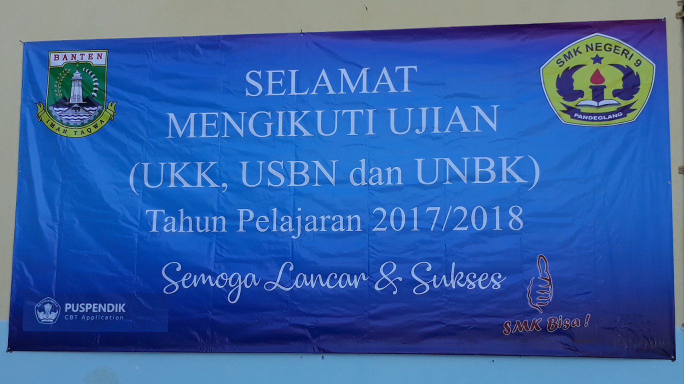 Hari Pertama Pelaksanaan UNBK 2018 Di SMK Negeri 9 Pandeglang Disambut Antusias Oleh Siswa