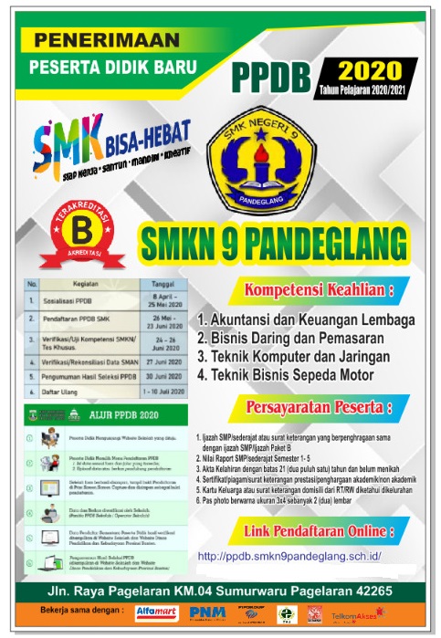 Informasi PPDB Online SMK Negeri 9 Pandeglang Tahun Ajaran 2020/2021